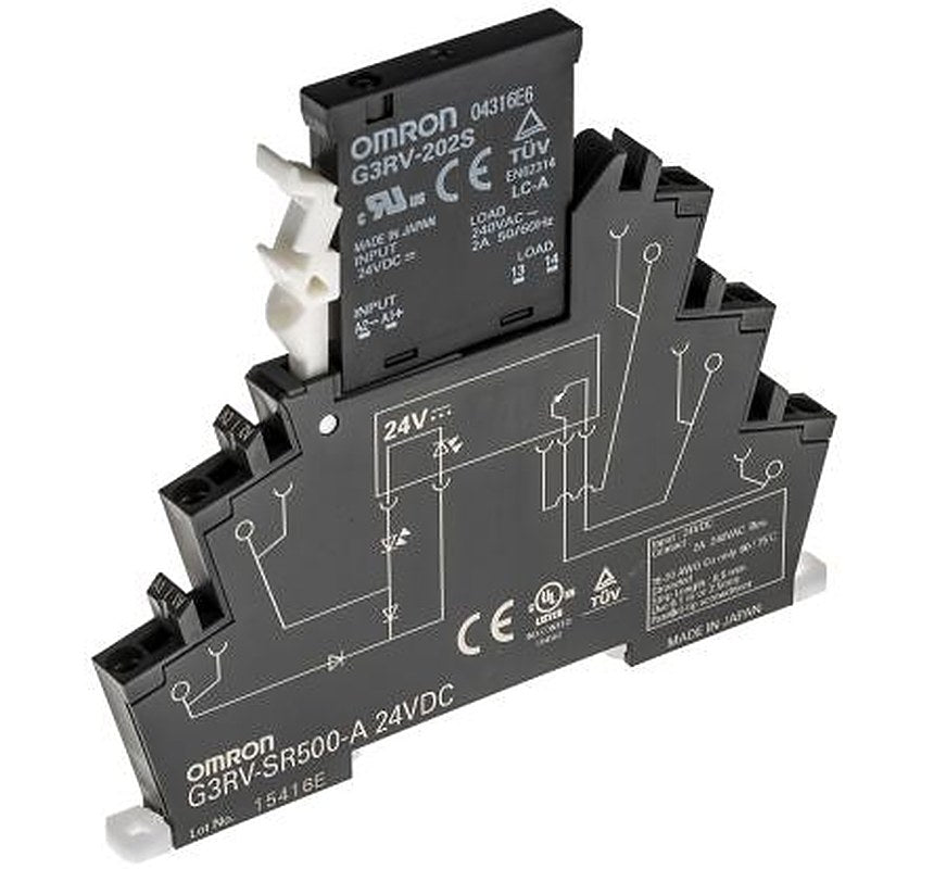 Omron G2RV-SR Solid State Interface Relay 440V ac DIN Rail Push-in