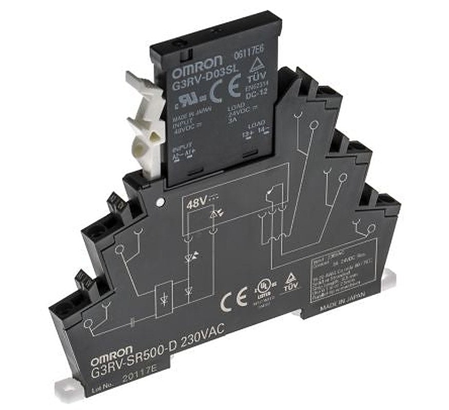 Omron G3RV-SR Solid State Interface Relay 18V dc, 30 V dc DIN Rail Push-in