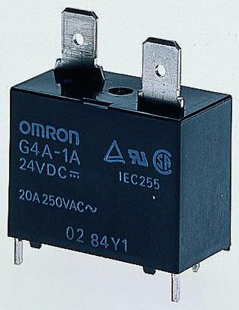 Omron DIN Rail Power Relay, 5V dc Coil, 20A Switching Current, SPST