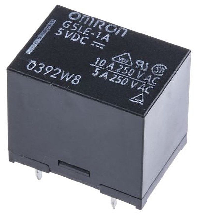 Omron PCB Power Relay, 5V dc Coil, 10A Switching Current, SPST