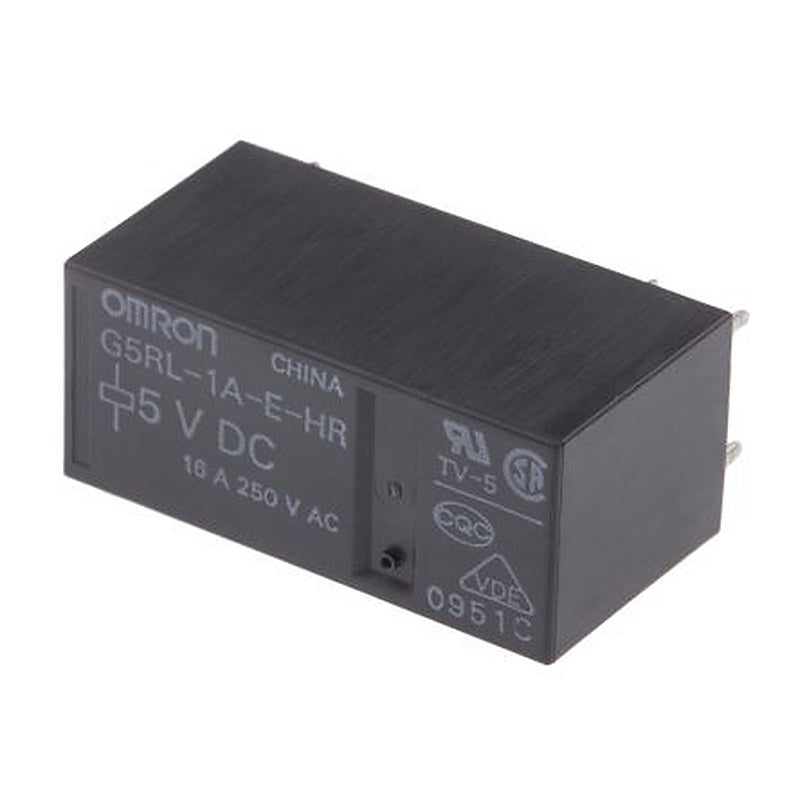 Omron PCB Power Relay, 5V dc Coil, 16A Switching Current, SPST