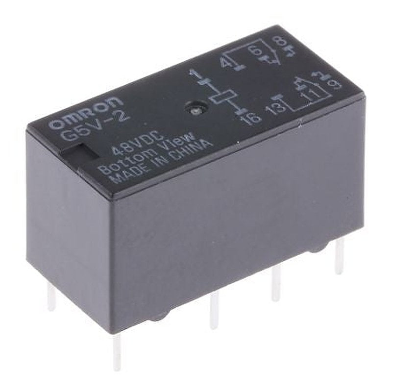 Omron PCB Signal Relay, 48V dc Coil, 2A, DPDT