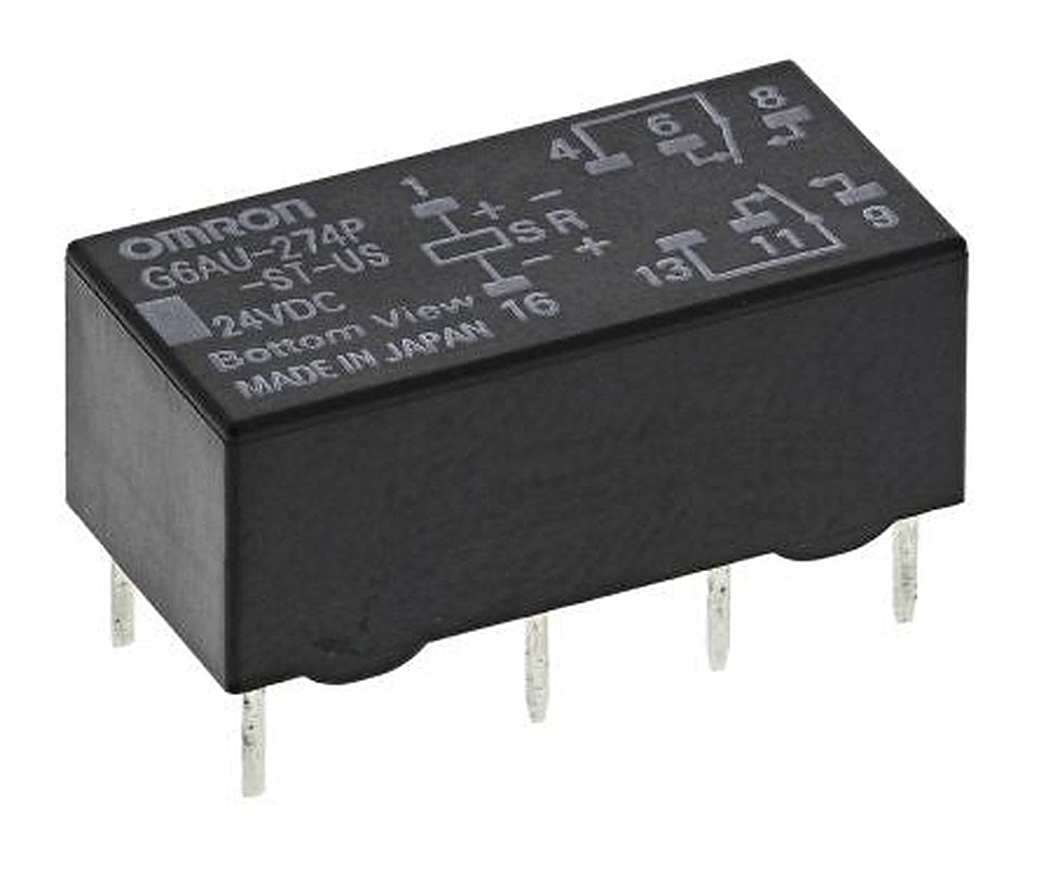 Omron PCB Signal Relay, 24V dc Coil, 2A, DPDT