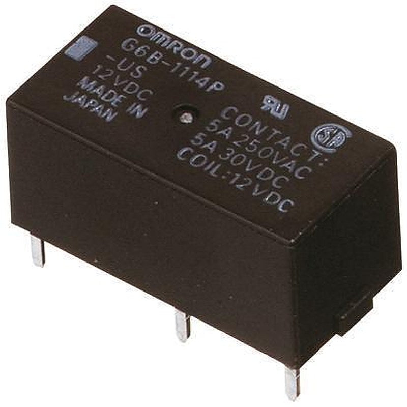 Omron PCB Power Relay, 12V dc Coil, 5A Switching Current, SPST