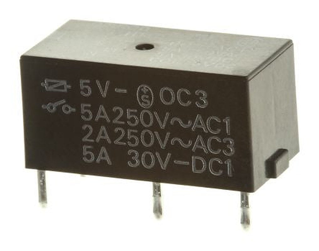 Omron PCB Power Relay, 5V dc Coil, 5A Switching Current, SPST