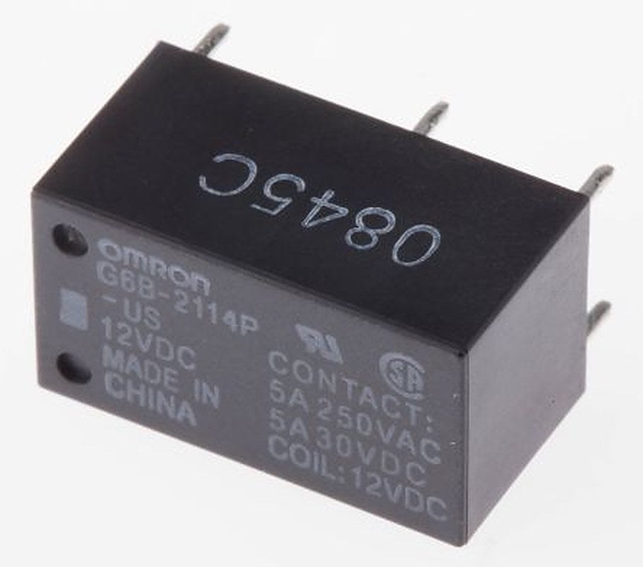 Omron PCB Power Relay, 12V dc Coil, 5A Switching Current