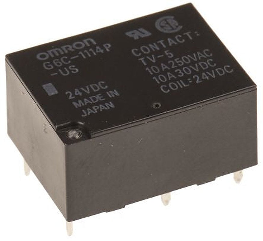 Omron PCB Power Relay, 24V dc Coil, 10A Switching Current, SPST
