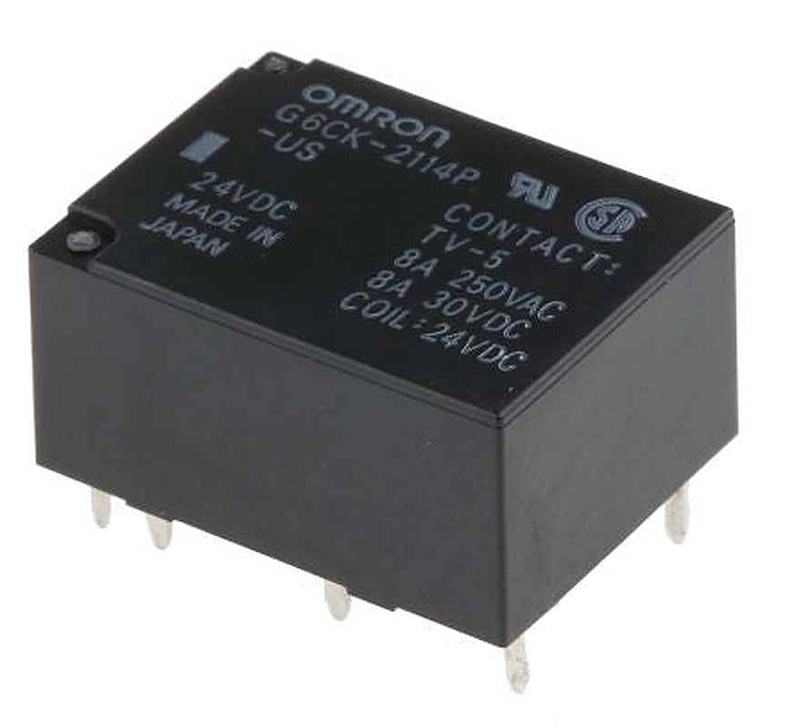 Omron PCB Power Relay, 24V dc Coil, 8A Switching Current, SPDT