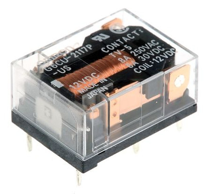 Omron PCB Power Relay, 12V dc Coil, 8A Switching Current, SPDT
