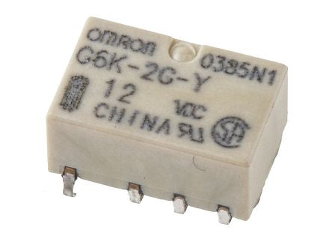 Omron PCB Signal Relay, 12V dc Coil, 1A, DPDT