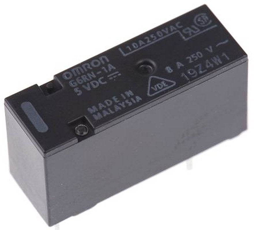 Omron PCB Power Relay, 5V dc Coil, 8A Switching Current, SPST