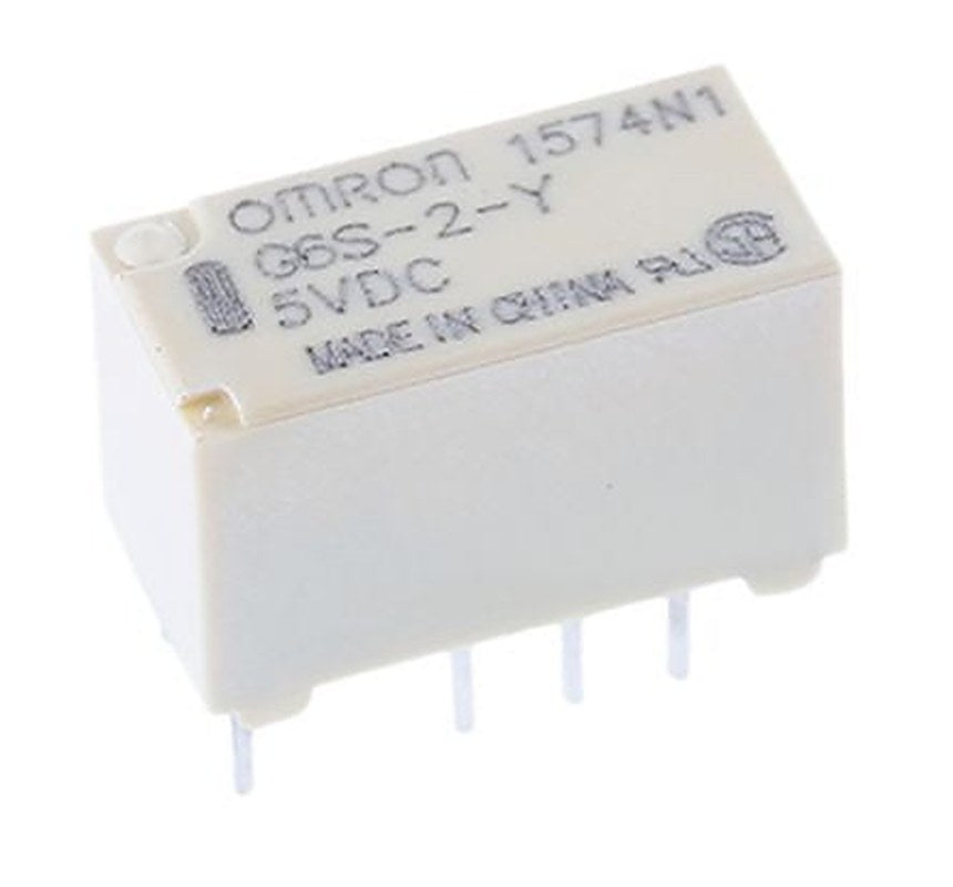 Omron PCB Signal Relay, 5V dc Coil, 2A, DPDT