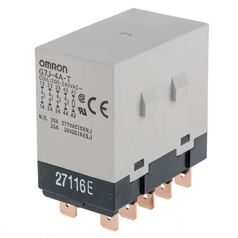 Omron PCB Power Relay, 240V ac Coil, 25A Switching Current, 4 NO