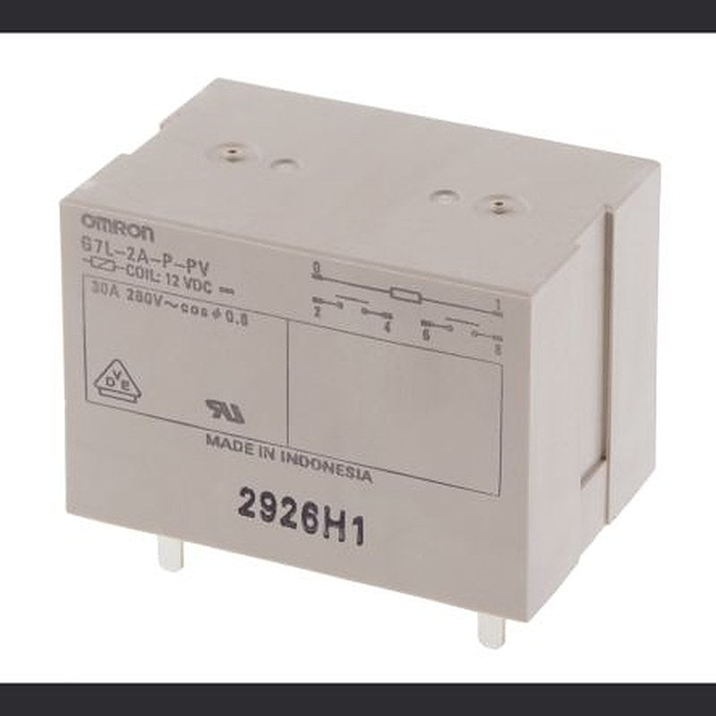 Omron PCB Power Relay, 12V dc Coil, 30A Switching Current, DPST