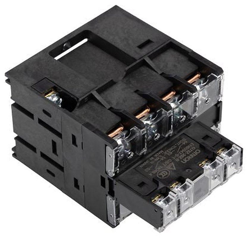 Omron Screw, DIN Track Power Relay, 24V dc Coil, 25A Switching Current, 3PST