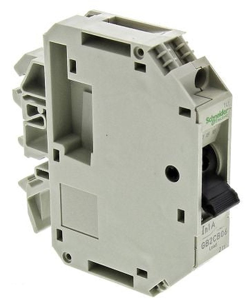 Schneider Electric TeSys TeSyS GB2 Thermal Circuit Breaker - 1-Pole, DIN Rail, 1A Current Rating, 1.5 kA, 110V ac, 48 V