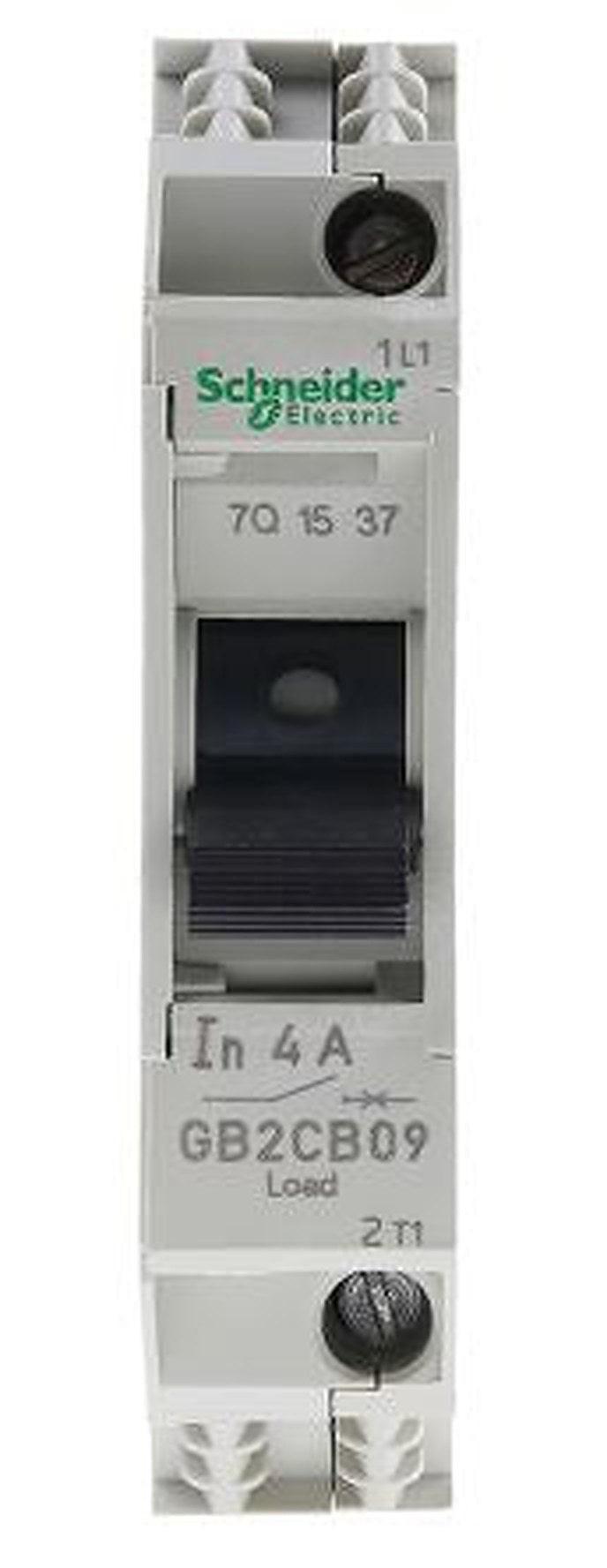 Schneider Electric TeSys TeSyS GB2 Thermal Circuit Breaker - 1-Pole, DIN Rail, 4A Current Rating, 1.5 kA, 110V ac, 48 V