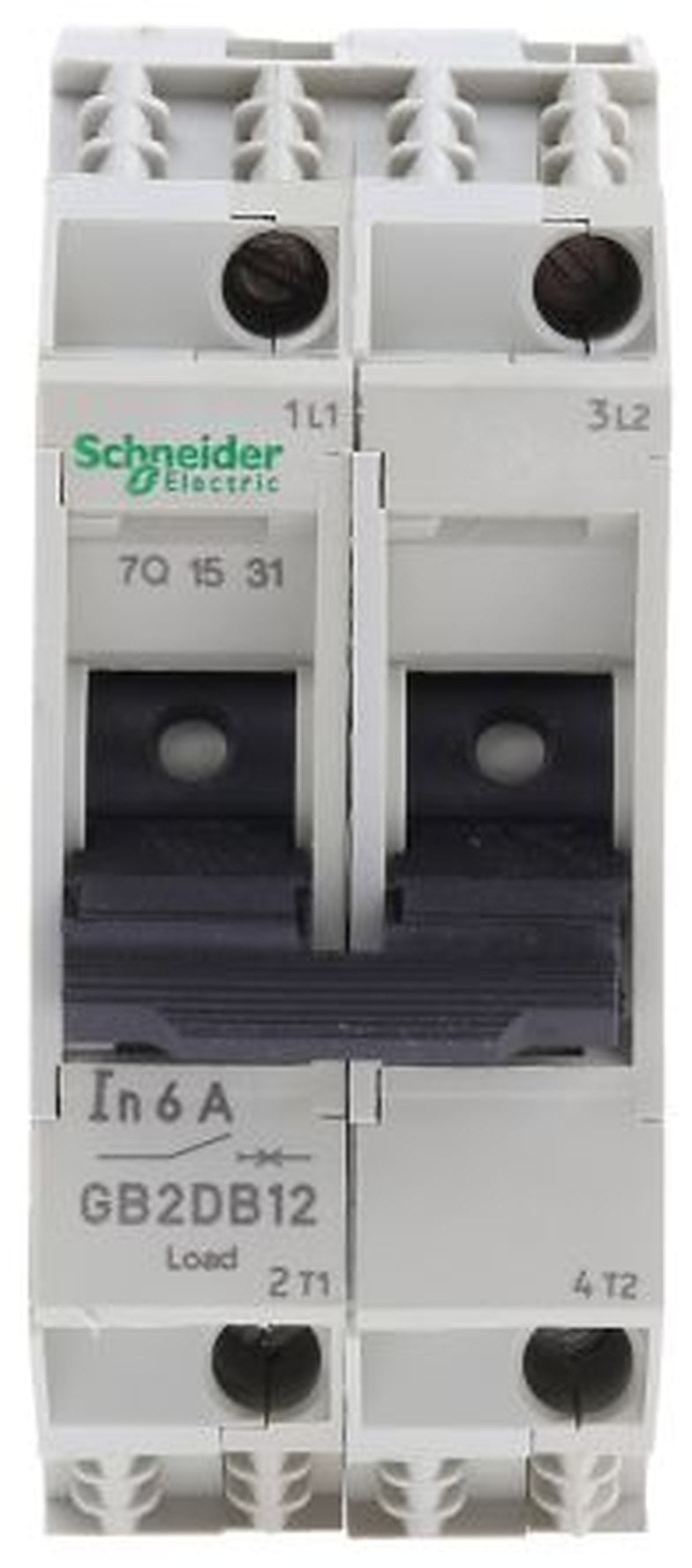 Schneider Electric TeSys TeSyS GB2 Thermal Circuit Breaker - 2-Pole, DIN Rail, 6A Current Rating, 1.5 kA, 110V ac, 48 V