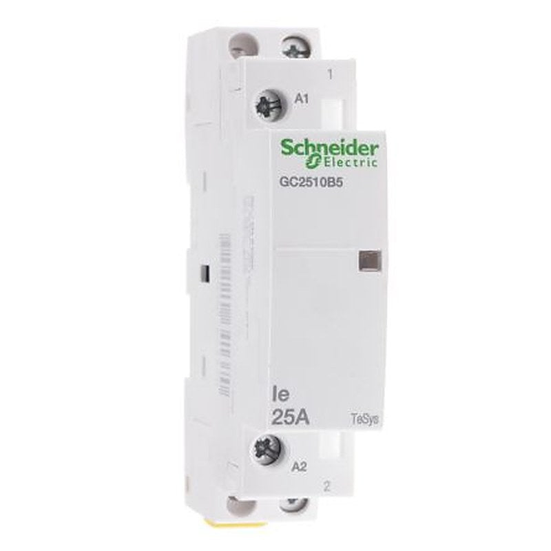 Schneider Electric GC25 Contactor, 24V ac Coil, 1-Pole, 25 A, 6.25 kW 24V ac, 1 NO, 250V ac