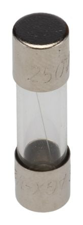 Eaton 500mA F Glass Cartridge Fuse, 6.3 x 25 mm