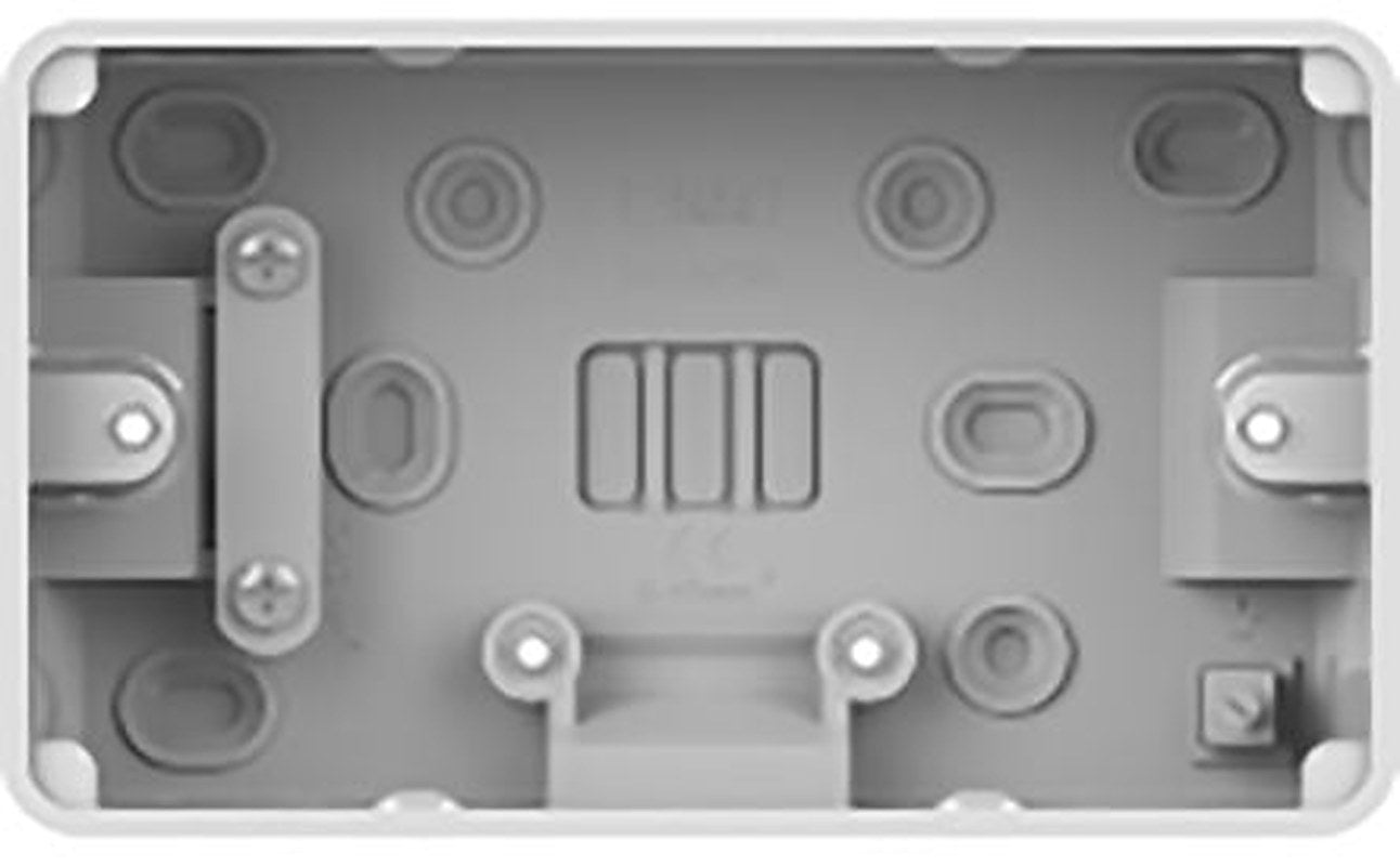 Schneider Electric Lisse White Urea Back Box, Surface Mount, 2 Gangs 44.5 mm 87.4mm 148.9 mm