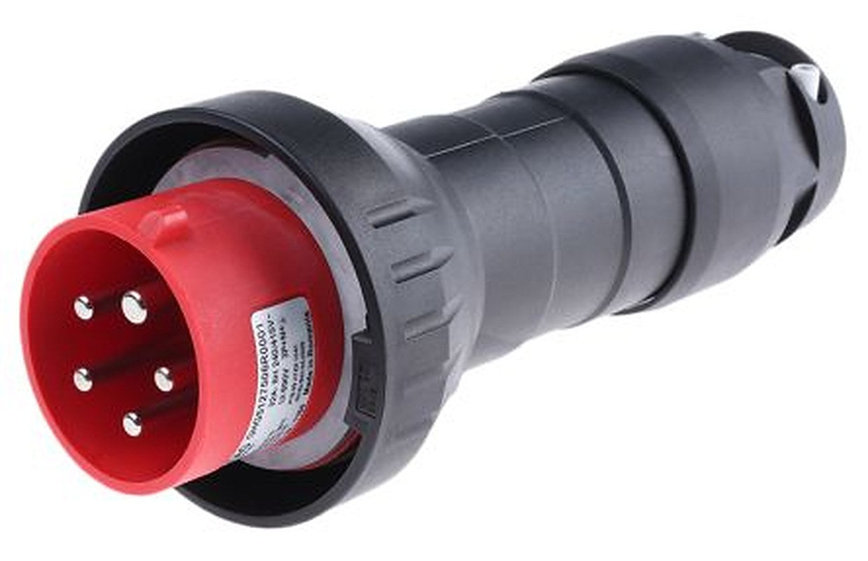 Eaton, GHG IP54, IP66 Black Cable Mount 3P+N+PE Straight Heavy Duty Power Connector, 32A, 415V