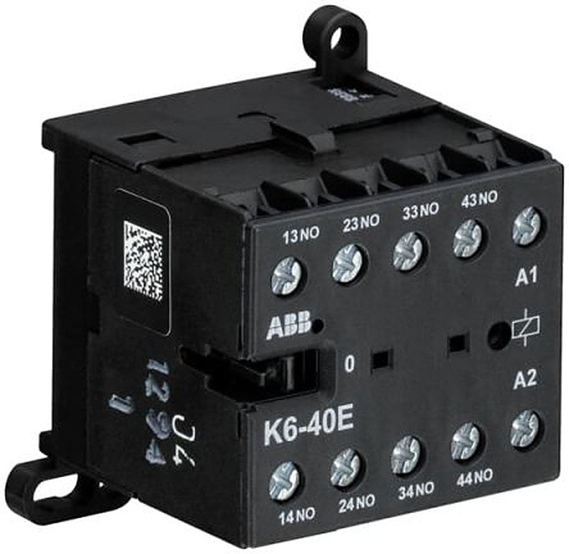 ABB K6-40E Contactor Relay, 127V dc Coil, 4-Pole, 4 A 690V, 4 NO, 690V
