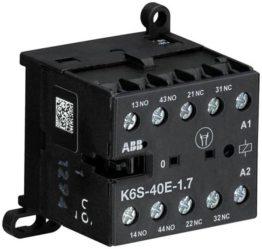ABB K6S-40E Contactor Relay, 24V dc Coil, 4-Pole, 4 A, 1.7 W 690V, 4 NO, 690V