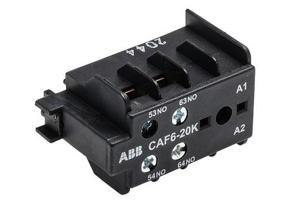ABB Auxiliary Contact, 2 Contact, 2 NO, CAF6-20K, Front, 6 A, 250.69kV, GJL1201330R0005 CAF6-20K
