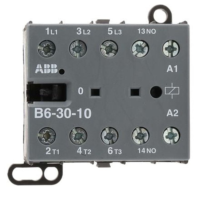 ABB B Contactor, 24V ac Coil, 3-Pole, 9 A, 4 kW 24V ac, 3 NO, 690V ac