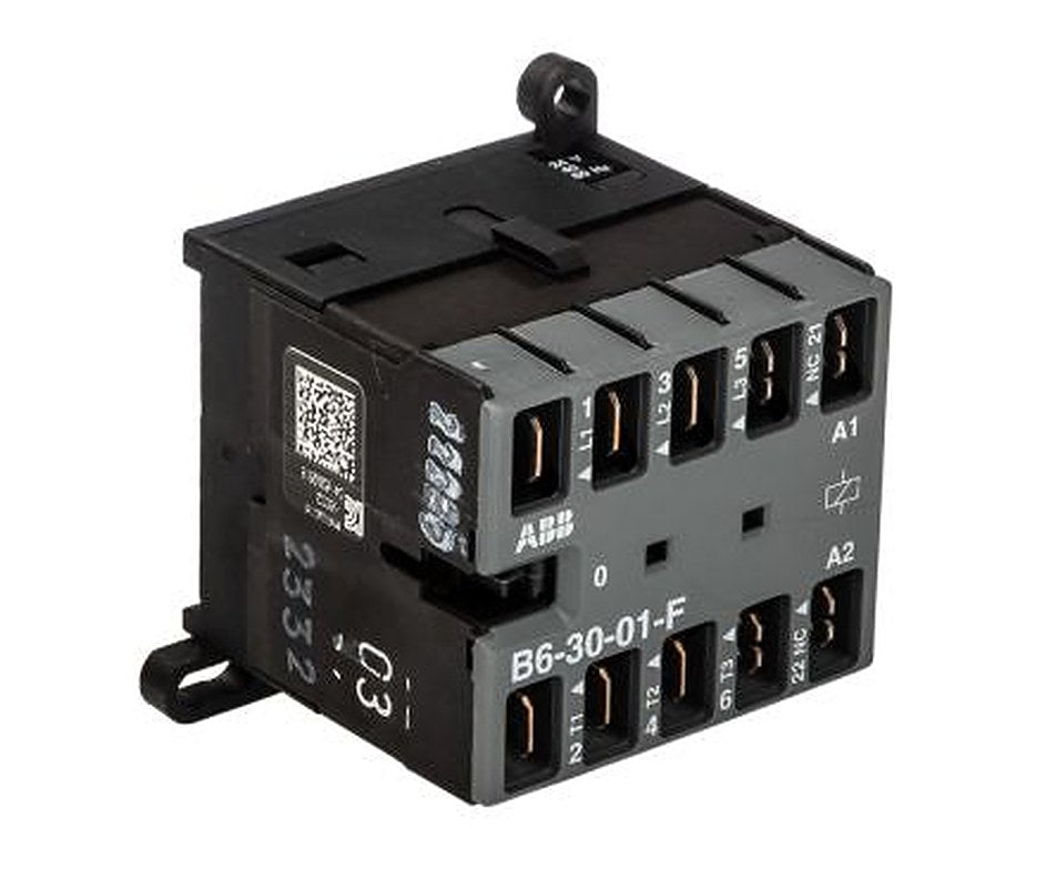 ABB B6-30-01-F-01 Contactor, 24V Coil, 3-Pole, 20 A, 4 kW 127V, 3 NO
