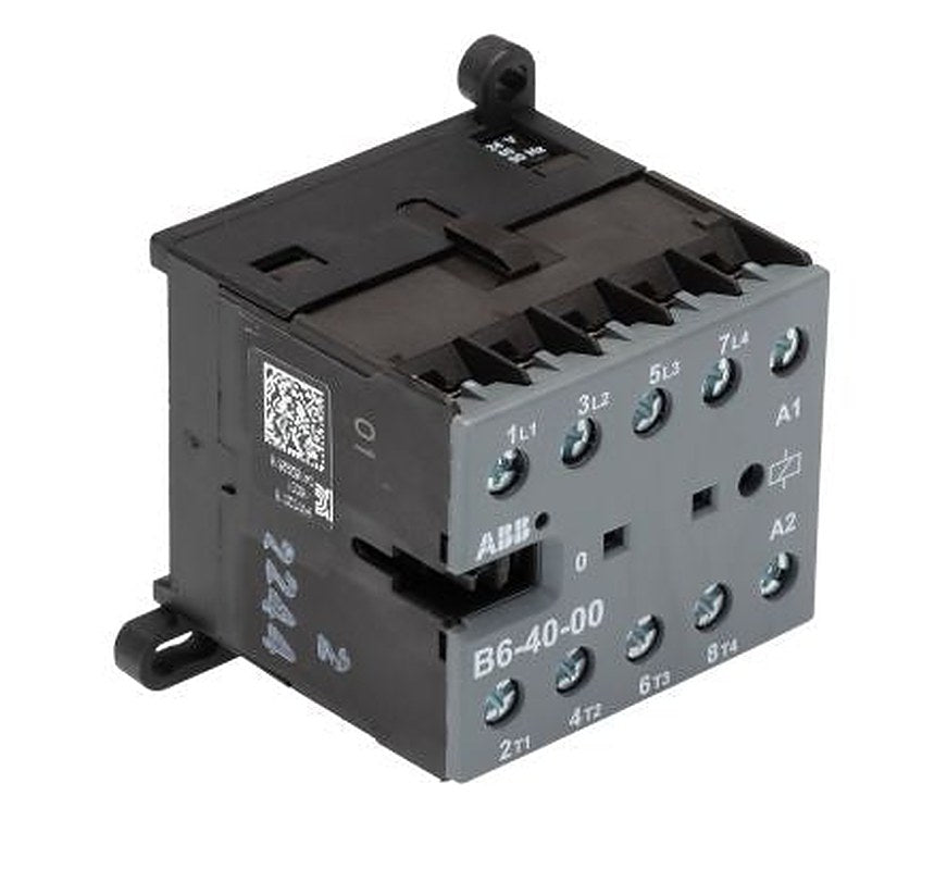 ABB B6-40-00 Contactor, 24V Coil, 4-Pole, 20 A, 4 kW 24V, 4 NO