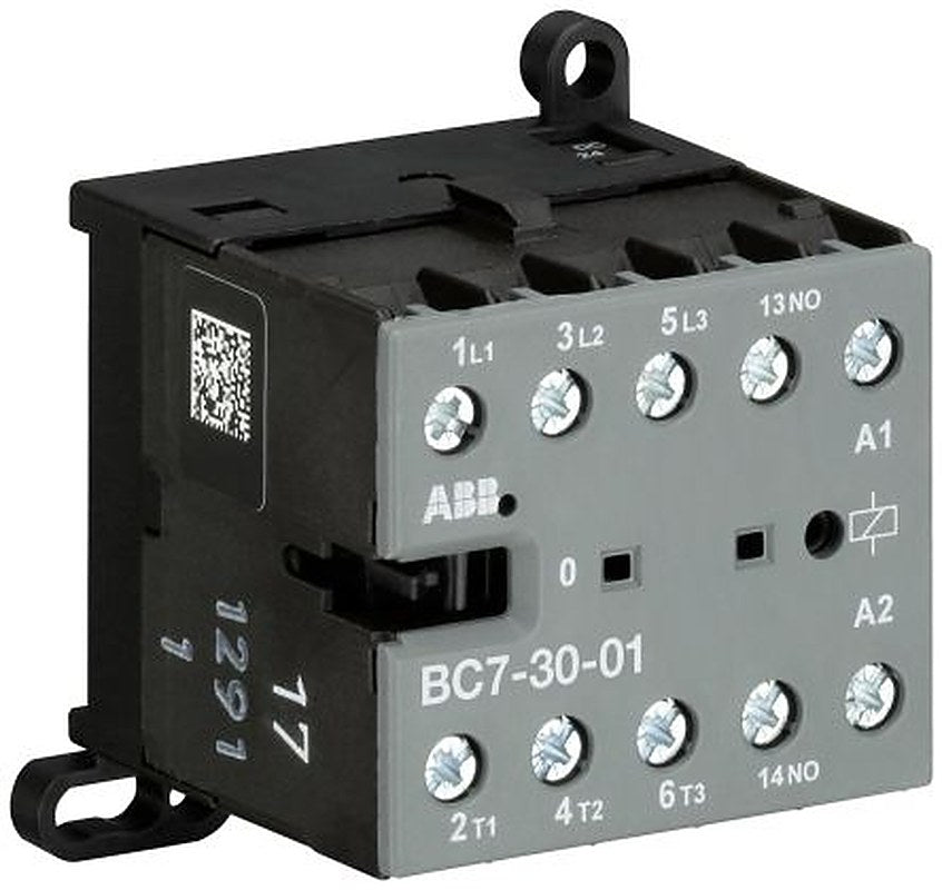 ABB BC7 Contactor, 24V dc Coil, 3-Pole, 20 A, 5.5 kW 24V dc, 3 NO, 690V ac