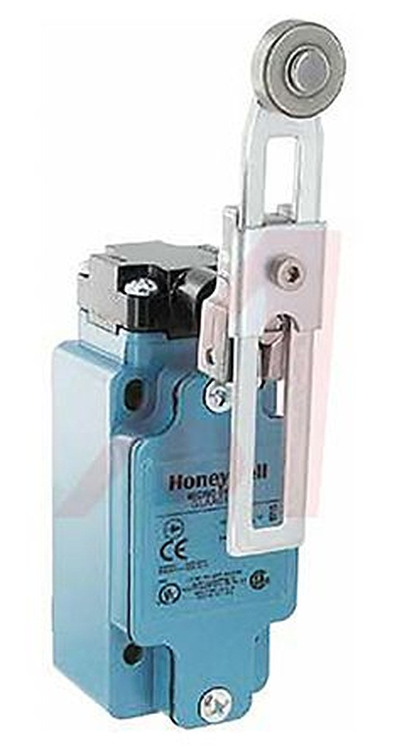 Honeywell GLA Series Adjustable Roller Lever Limit Switch, 1 NO/1 NC, IP67, Die Cast Zinc Epoxy Coated Housing, 600V ac,