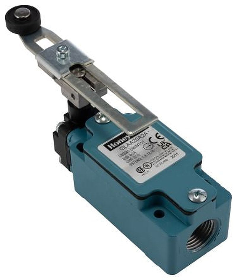 Honeywell GLA Series Adjustable Roller Lever Limit Switch, 2 NO/2 NC, IP67, Die Cast Zinc Epoxy Coated Housing, 600V ac,
