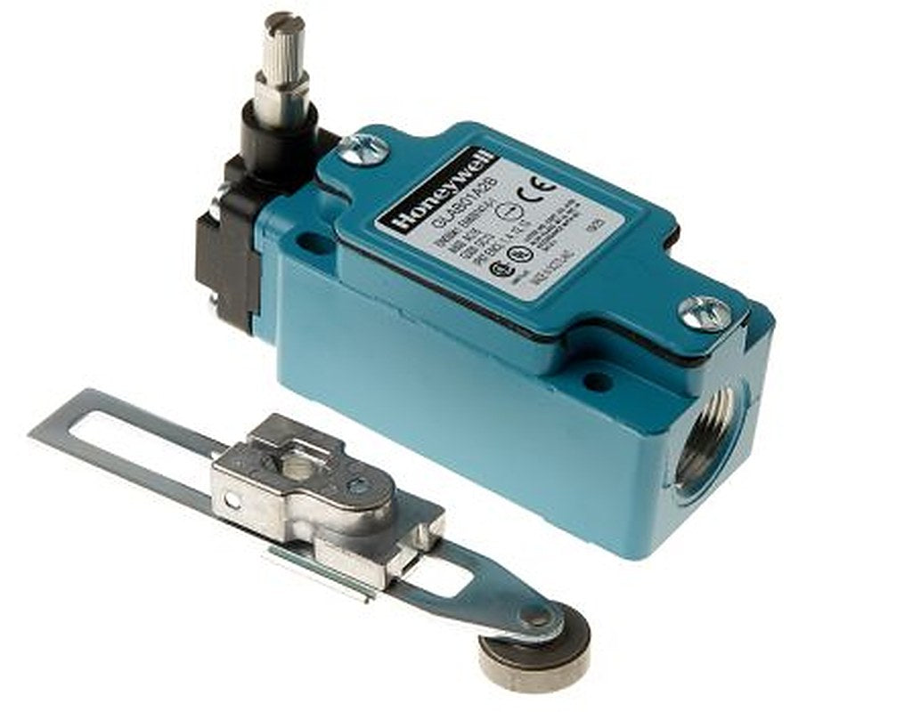 Honeywell GLA Series Adjustable Roller Lever Limit Switch, 1 NO/1 NC (SPDT), IP67, Die Cast Zinc Epoxy Coated Housing,