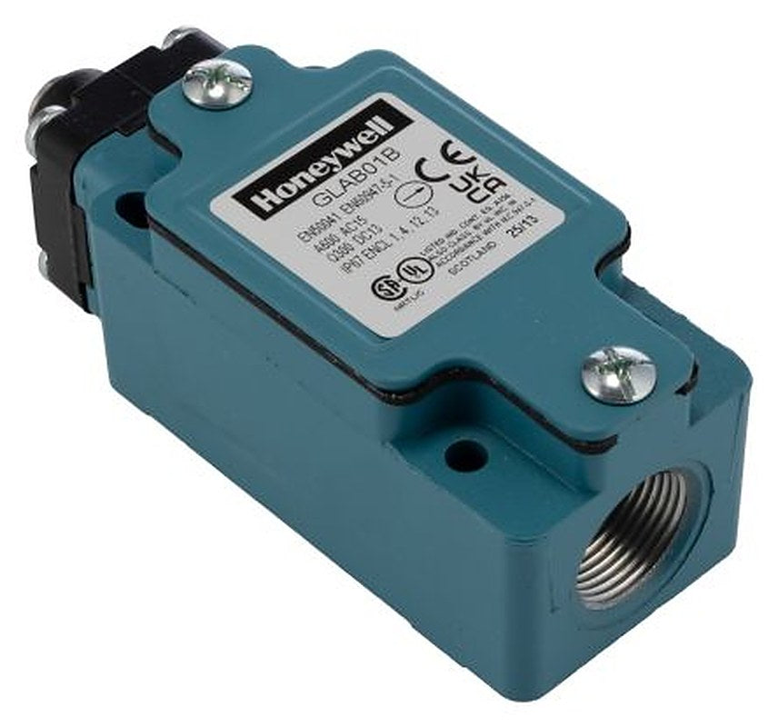 Honeywell GLA Series Plunger Limit Switch, 1 NO/1 NC (SPDT), IP67, Die Cast Zinc Epoxy Coated Housing, 600V ac, 6A