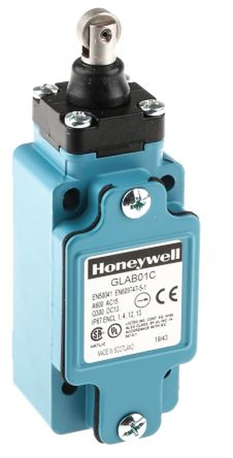 Honeywell GLA Series Plunger Limit Switch, 1 NO/1 NC (SPDT), IP67, Die Cast Zinc Housing, 600V ac, 6A