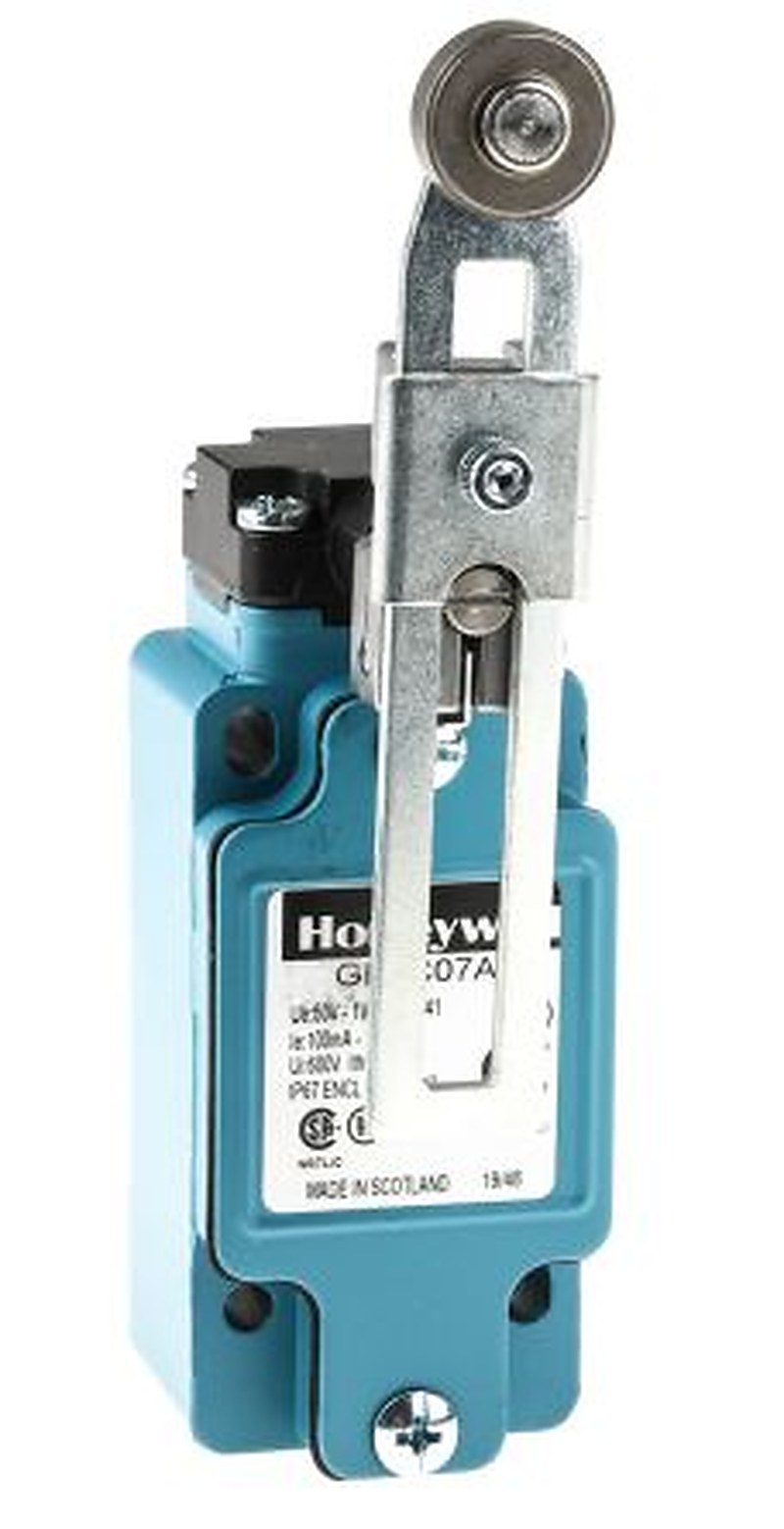 Honeywell GLA Series Adjustable Roller Lever Limit Switch, 1 NO/1 NC, IP67, Die Cast Zinc Housing, 50V