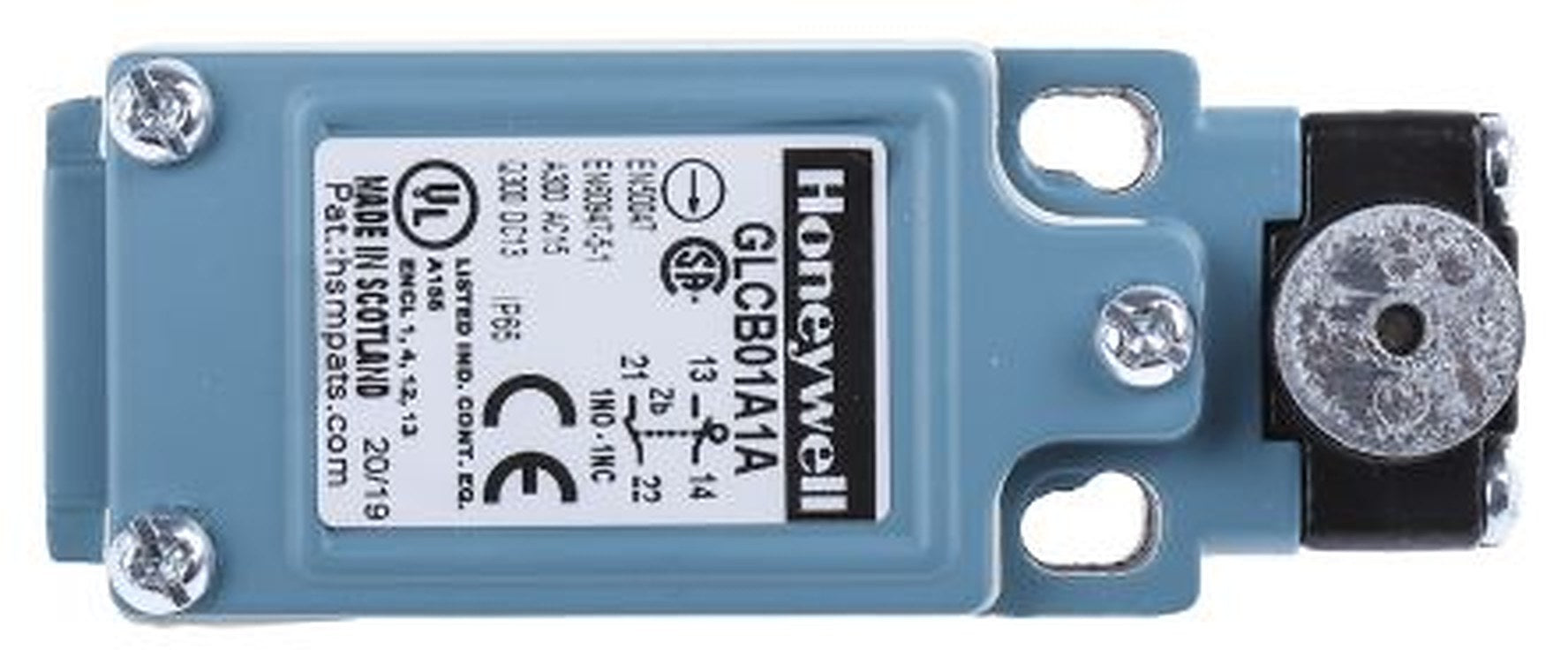 Honeywell GLC Series Roller Lever Limit Switch, 1 NC/1 NO, IP66, Die Cast Zinc Housing, 240V ac, 6A