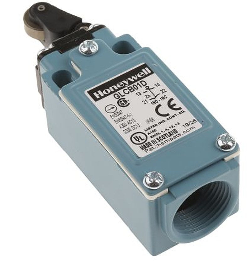 Honeywell GLC Series Roller Lever Limit Switch, 1 NC/1 NO, IP66, Die Cast Zinc Housing, 240V ac, 6A