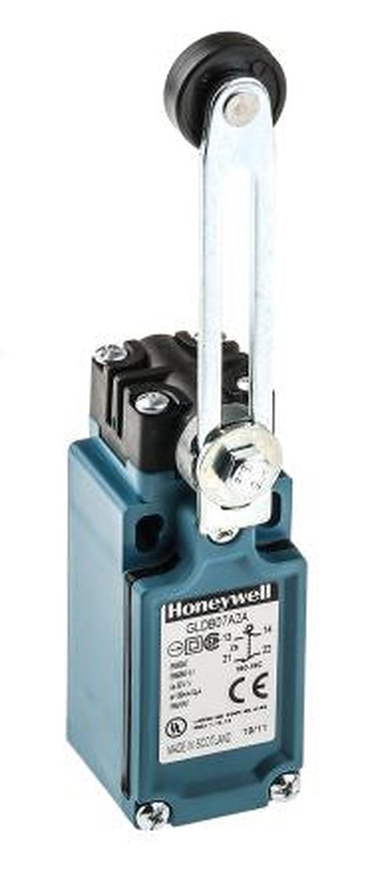 Honeywell GLD Series Adjustable Roller Lever Limit Switch, 1 NC/1 NO, IP66, Fibreglass Reinforced Thermoplastic Housing,