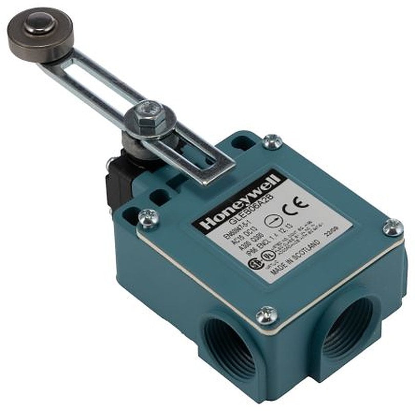 Honeywell GLE Series Nylon Roller Limit Switch, DPST, IP67, Die Cast Zinc Epoxy Coated Housing, 240V ac, 6A