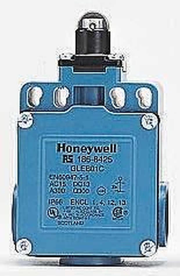 Honeywell GLE Series Plunger Limit Switch, 2 NC, IP67, Die Cast Zinc Epoxy Coated Housing, 240V ac, 6A