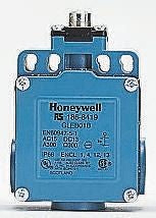 Honeywell GLE Series Plunger Limit Switch, 1 NO/1 NC, IP67, Die Cast Zinc Epoxy Coated Housing, 50V
