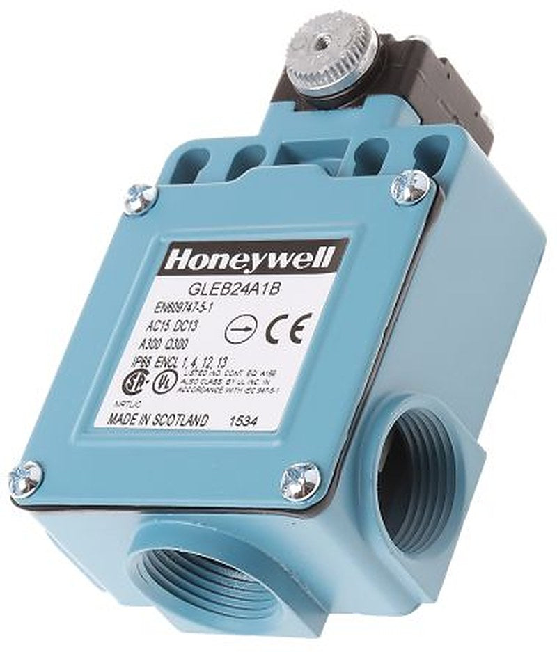 Honeywell GLE Series Steel Roller Limit Switch, 2 NO/2 NC, IP67, Die Cast Zinc Epoxy Coated Housing, 240V ac, 6A