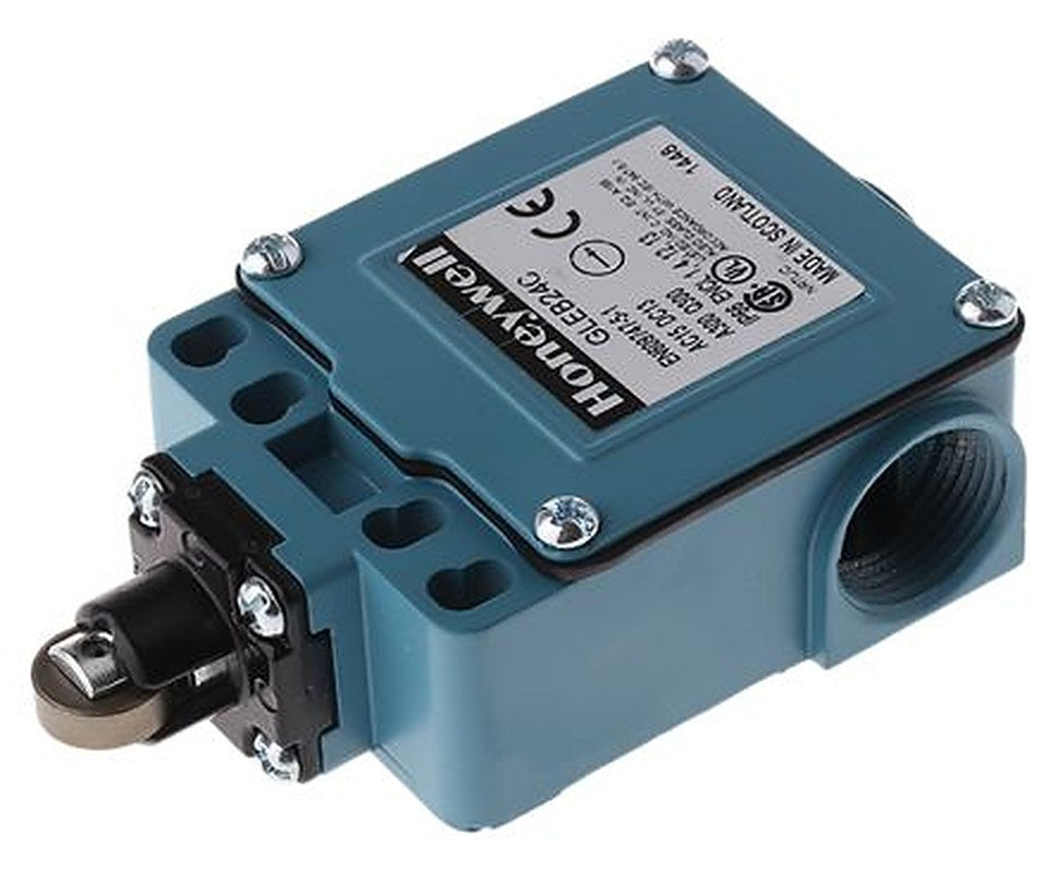Honeywell GLE Series Roller Plunger Limit Switch, 2 NO/2 NC, IP66, Die Cast Zinc Housing, 240V ac, 6A