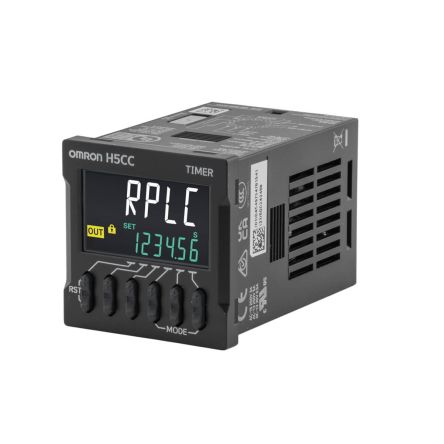 Omron H5CC Series Flush Timer Relay, 1-Contact, 24 to 240 V dc 24V ac, 240 V ac, 0.001 s to 999999h h, 2-Function, SPDT