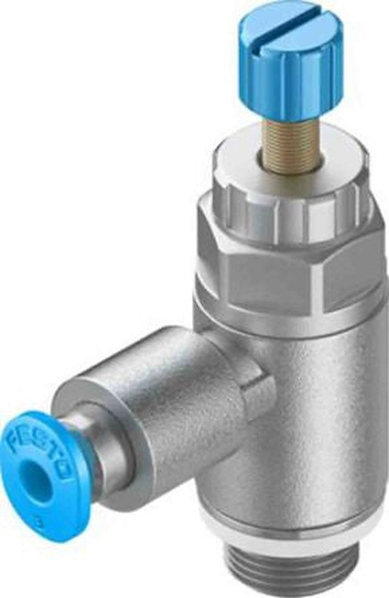 Festo GRLA-1/8-QS-3-RS-D Series Pressure Relief Valve, Pneumatic QS-3 G 1/8 in G