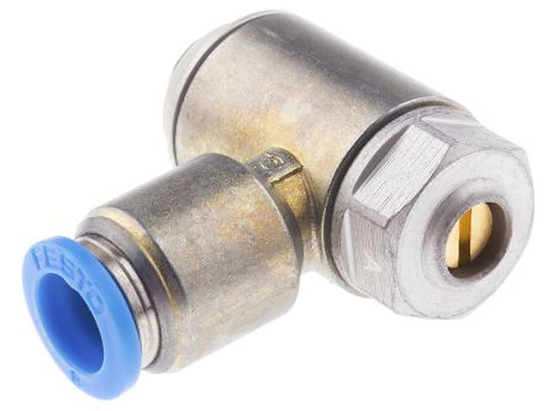 Festo GRLA Series Flow Controller Exhaust Valve, 537076, Inlet Female, Outlet Male